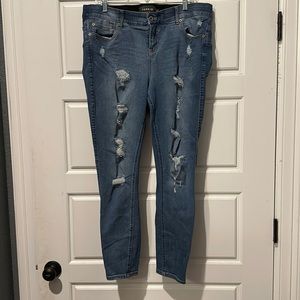 Torrid Denim- Distressed Bombshell Skinny Jeans size 18R